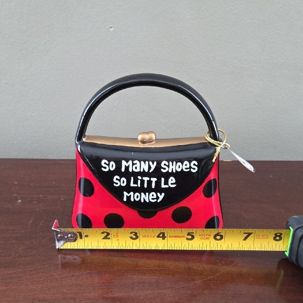 Red and Black Polka Dot Handbag - Picture 5 of 6
